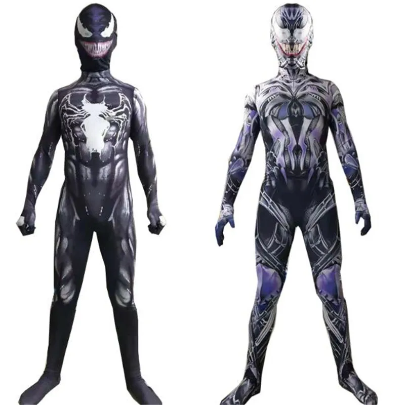 

Venom Riot Edward Brock Tom Hardy cosplay Super hero Costumes Fullbody Zentai Suit Adult Kids man Jumpsuit Long Sleeve Rompers