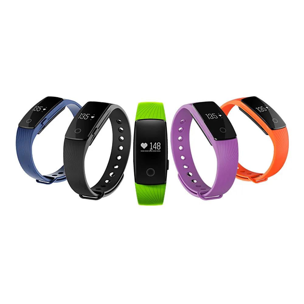 Makibes ID107 Smart Bracelet BT4.0 Heart Rate Monitor Smartband Pulse Sports Fitness Tracker for Android iOS 11