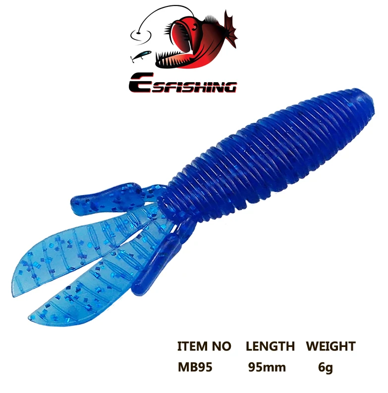 Esfishing новая Приманка Мягкая приманка MD BOMB Craw 95 мм 6 г 6 шт. приманки для ловли карпа мягкая большая приманка Isca искусственная кормушка