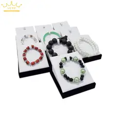 Держатель браслета для демонстрации ювелирных изделий 8,5*8,5*7 см, подставка для браслета белого цвета из искусственной кожи, органайзер для ювелирных изделий