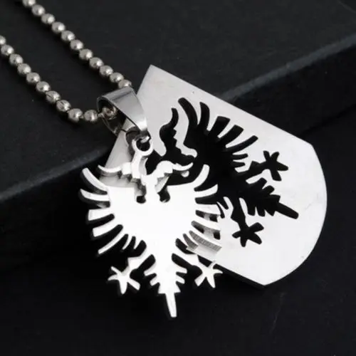 

2pc/lot Albania flag necklace Kosovo jewelry Albanien Jewellery kosoves Shqiperia Albanie patches pin cufflinks gift