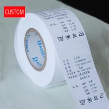 Пользовательские тепловые печатные этикетки Швейные на одежде одежды ткани Пришивные бирки печатные стиральные этикетки для одежды