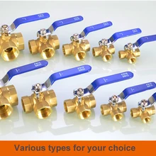 3 способа латунный полный Порты и разъёмы шаровой клапан 3/" DN20 BSP внутренней резьбой для воды, газа, пара, устойчивый к коррозии, кислот и щелочей