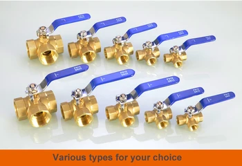 

3 Way Brass Full Port Ball Valve 3/4" DN20 BSP Female Thread For Water ,Gas,Steam,Corrosion,Acid and Alkali