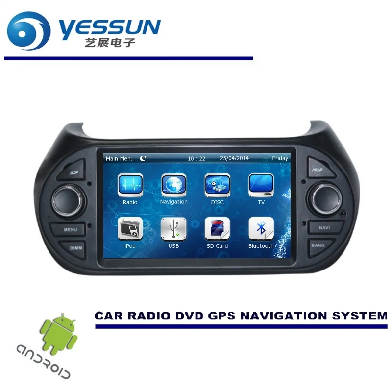 Excellent YESSUN For Fiat Fiorino / Qubo 2008~2017 Wince / Android Car Multimedia Navigation GPS Navi Radio Stereo No CD DVD Player 3