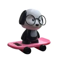 Горячая Новая мода 2 прекрасный щенок на солнечных батареях танцы собаки животные качающиеся анимированные поплавок Танцующая Игрушка Декор автомобиля