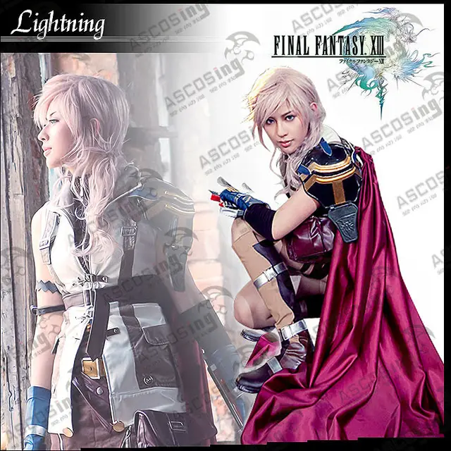 final fantasy 13 2 lightning high grade cosplay costume custom on