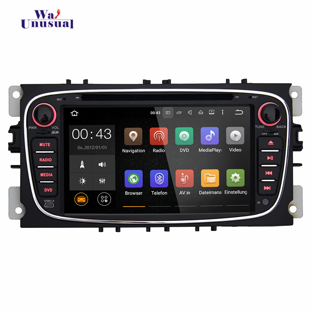

WANUSUAL 7" Android 5.1 Car DVD Player for Ford Focus Mondeo for S-max for C-max for Galaxy 2008 2009 2010 2011 with WIFI GPS BT
