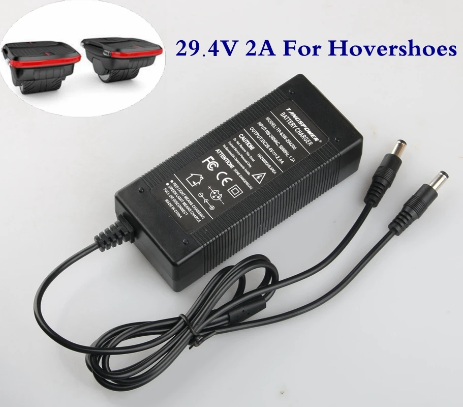 

29.4V 2A Hovershoes Battery Charger For Electric Sakteboard Hovershoes Self Balancing Smart Electric Hover Roller Skates Shoes