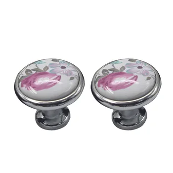 

Pack of 2 Europe Ceramic Drawer Door Cabinet Cupboard Pull Handles Knobs (Color 6)