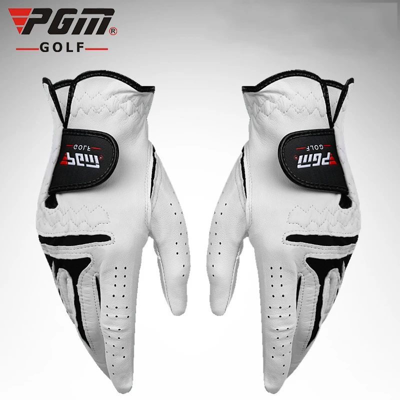 PGM Golf Gloves For Mans Genuine Leather Sheepskin Gloves Breathable