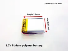 Liter energy battery 3.7V polymer lithium battery 401215 MP3 MP4 60MAH Bluetooth headset small toy sound