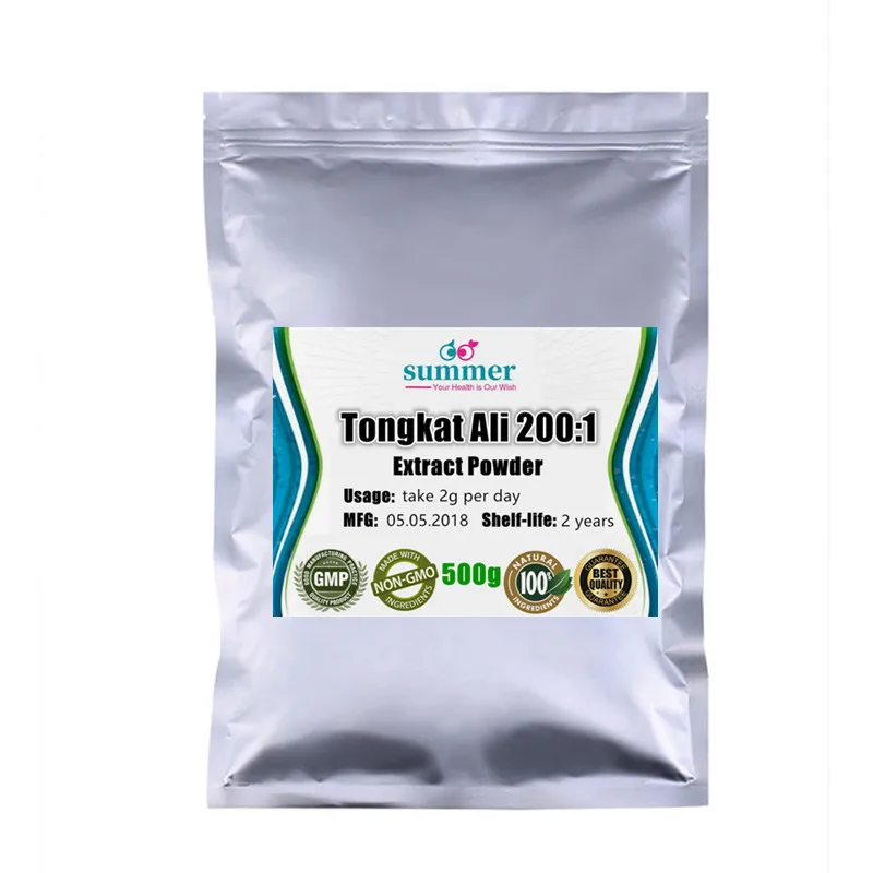 100-1000 г чистый и сильный экстракт Тонгкат Али 200:1, Eurycoma Longifolia Jack экстракт порошок для увеличения Т-уровней и энергии - Цвет: 500g