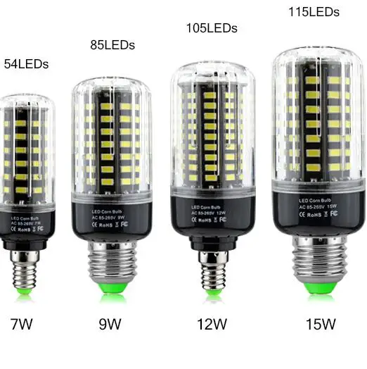 Светодиодная лампа SMD 5736 E27 LED s светильник Вт 5 7 9 12 15 Вт|Светодиодные лампы и