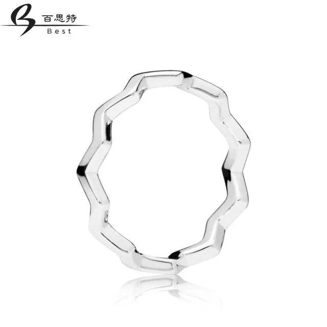 

BEST 100% 925 Sterling Silver 197752 New Romantic TIMELESS ZIG ZAG RING Original Jewelry