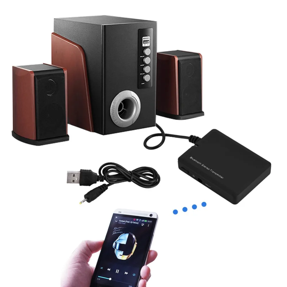 

Wireless Bluetooth Transmitter 3.5mm Audio Stereo Music Transmitter Adapter A2DP HiFi For iPod Hi-Fi Audio PSP MP3 Player TV PC