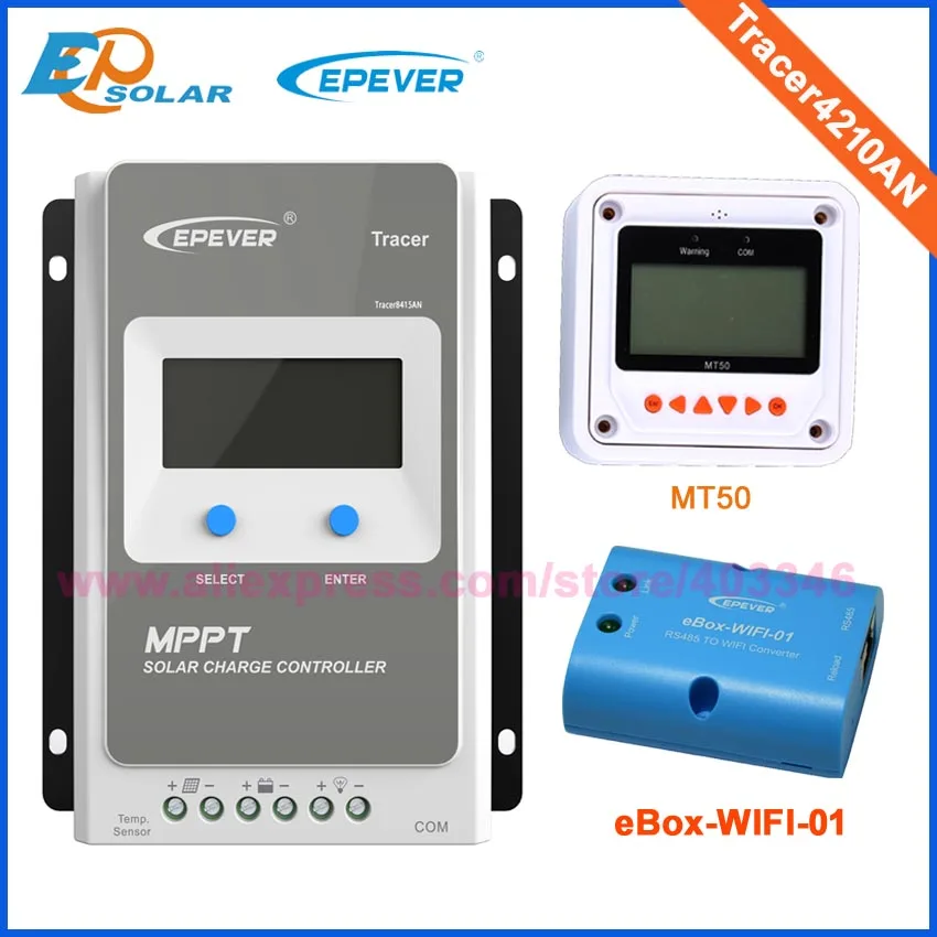 

EPEVER new tracer4210AN 40amp mppt controller 12v 24v aotomatc work solar charge controller 100v EPsolar brand