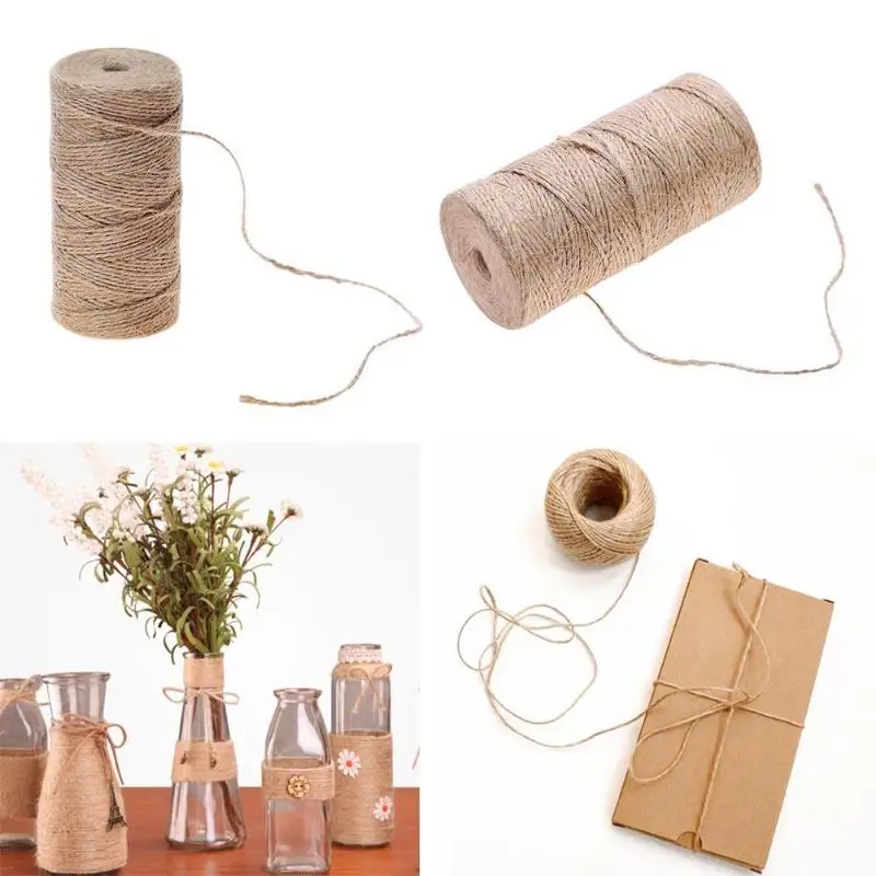 1roll 50/80/100m Jute Hemp Rope Burlap String Cord DIY Making Craft Party Wedding Gift Wrapping Cords DIY Scrapbooking Decor 1roll 50/80/100m Jute Hemp Rope Burlap String Cord DIY Making Craft Party Wedding Gift Wrapping Cords DIY Scrapbooking Decor