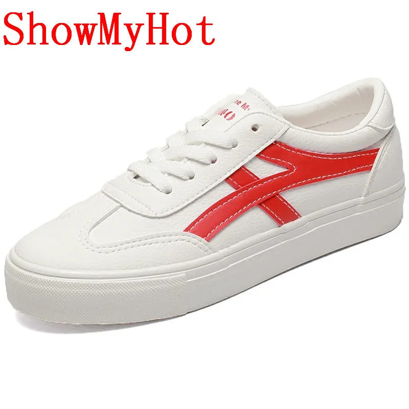 ShowMyHot/Женские повседневные туфли на плоской подошве на платформе; туфли на плоской подошве со шнуровкой; металлическая лодка с острым носком; женские лоферы; zapatos mujer; лоферы