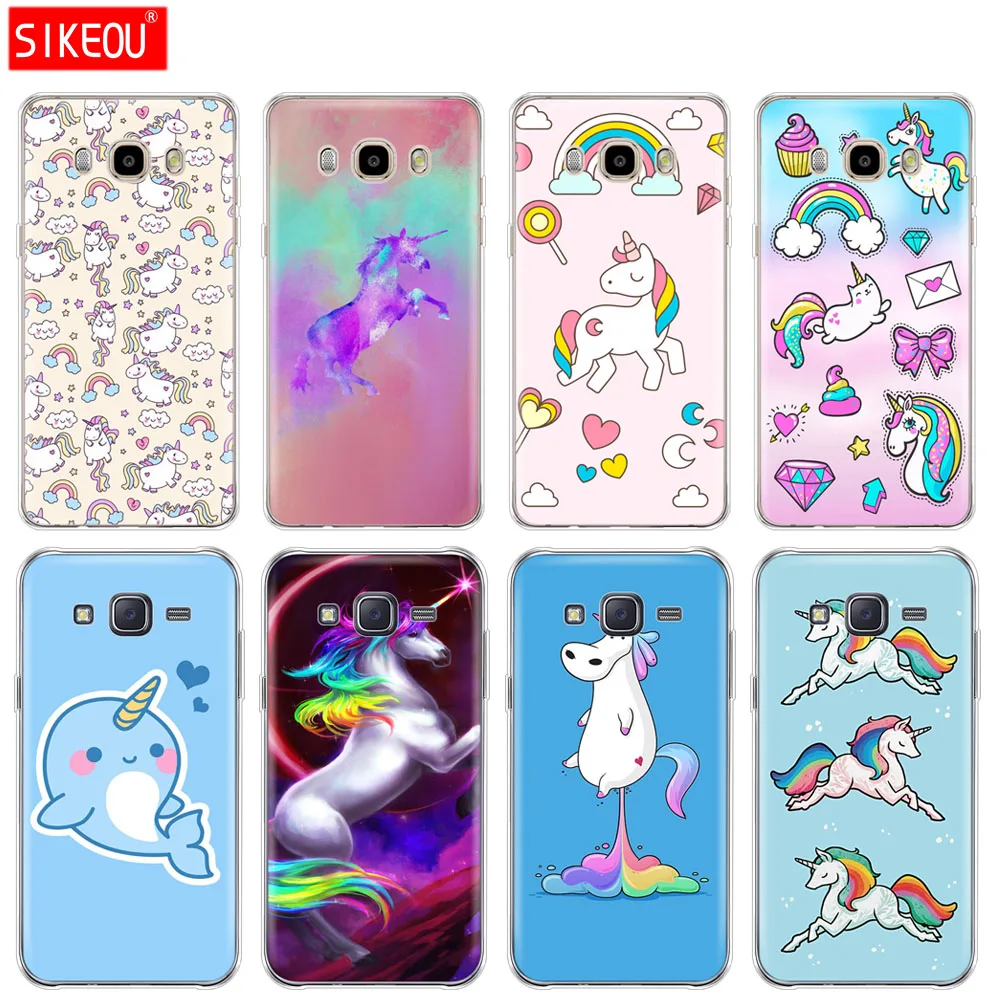 Силиконовый чехол для телефона Samsung Galaxy J1 J2 J3 J5 J7 MINI 2016 2015 prime unicorn horse|Бамперы| |