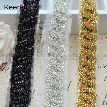 

Keering Keering Fancy Beaded Rhinestone trimming WRA-162