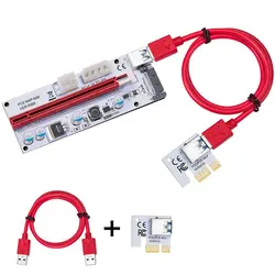 Ver008S PCI-E Экспресс 1X 16X BTC расширение USB3.0 адаптер передачи карты горные машины Плата расширения JQ0329