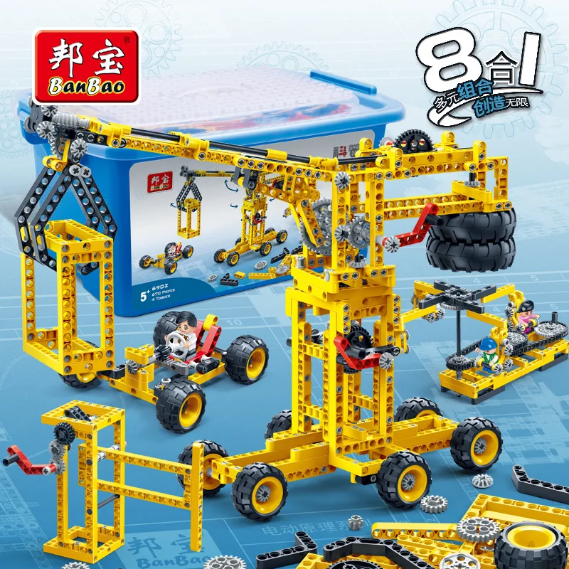 

Banbao Model building kits compatible with lego Science power generating machine 3D blocks Educational toys hobbies for children