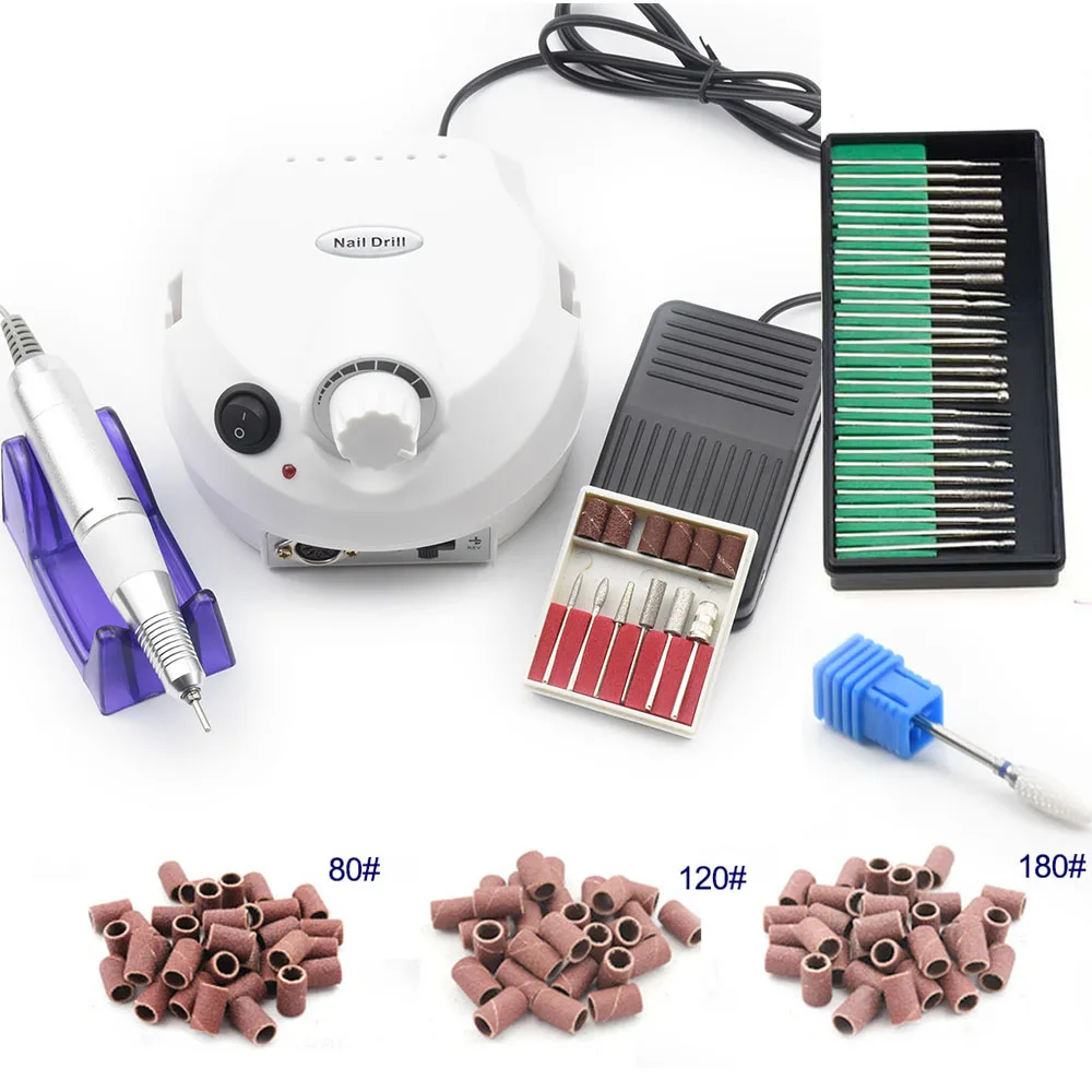  35000RPM Electric Nail Drill Machine Electric Manicure Machine Drills Accessory Pedicure kit Nail D