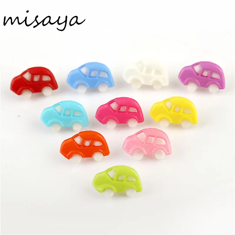 

Misaya 2 Holes 100pcs Mixed Plastic Car Pattern Scrapbook Craft Buttons Mix Garment Botoes Accessories