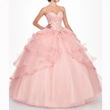 Отличное vestidos pars Пышное Платье 15 anos милое декольте цветы vestido de 15 anos vestidos de quinceaneras