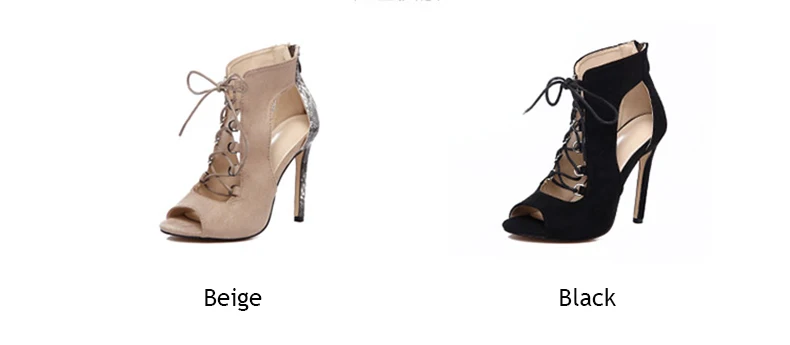Women's Boots' Party Lace-Up Fashion Boot Black ankle boots for women lace up womens suede ankle boots high heels plus size 42   (2)