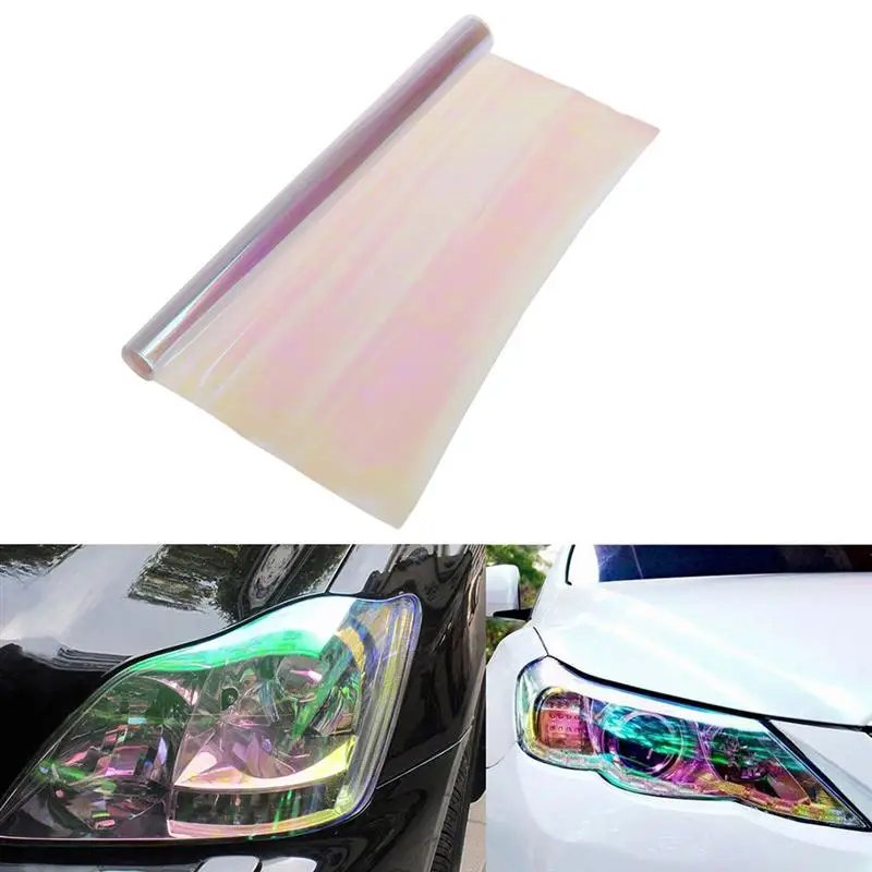 100x30cm Sunproof Waterproof Auto Headlight Protective Film Chameleon Color Sticker Vinyl Wrap Adhesive Roll Sticking Sheet