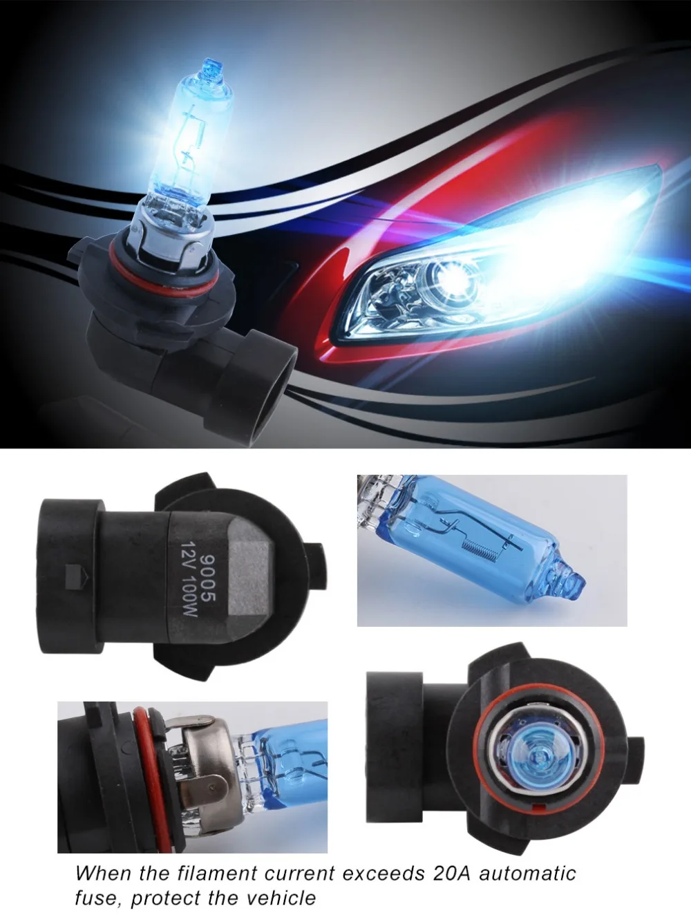 2 шт. супер яркие галогенные лампы HB3 9005 55 Вт 12 в 5000 К|hb3 9005|light sourcesuper bright |