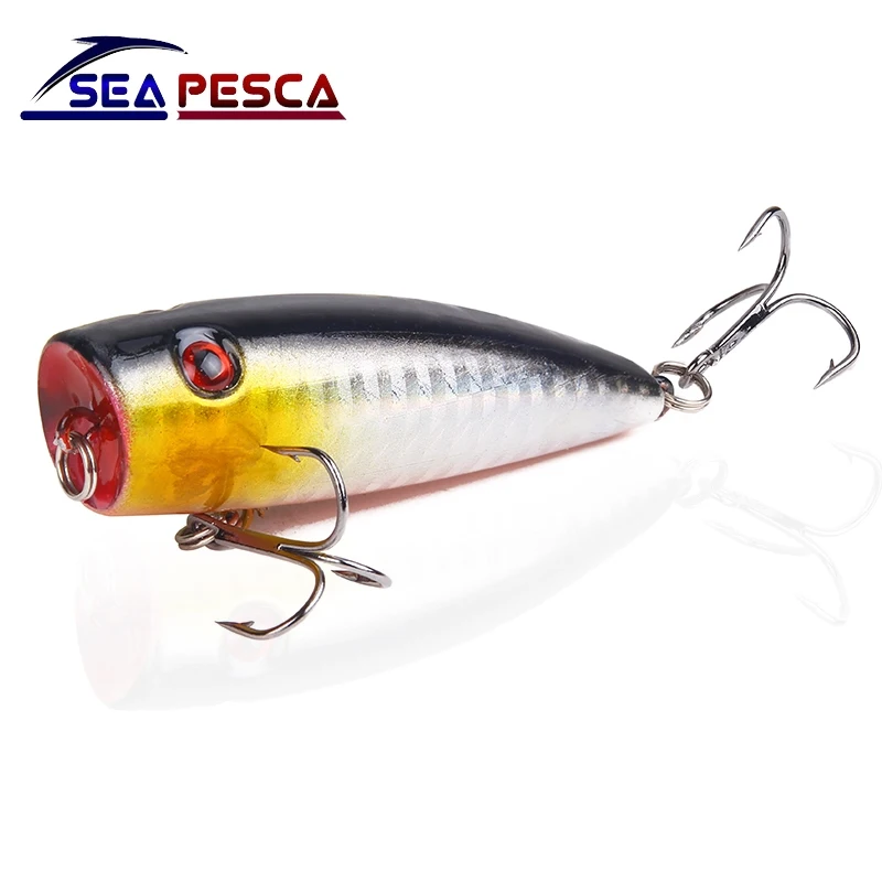 SEAPESCA 70 мм 8 г Поппер рыболовная приманка isca искусственная жесткая 3D глаза Картеры