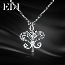 EDI Genuine Real 18k 925 Sterling Silver Lab Grown Pendants For Women Moissanite Necklaces Butterfly Fine Jewelry