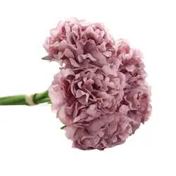 Искусственный шелк поддельные цветы Пион цветочный Букеты Свадебные невесты гортензии Home Decor Прямая доставка 8M08
