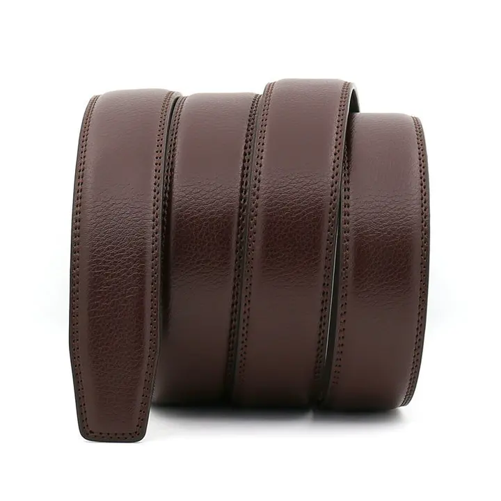 bulliant belt 3.0cm 3.1cm Width Leather Belt Men Without Buckle Mens Belts Luxury Genuine Leather Belt Stap Black Brown 110cm-130cm CE3300 genuine leather belt