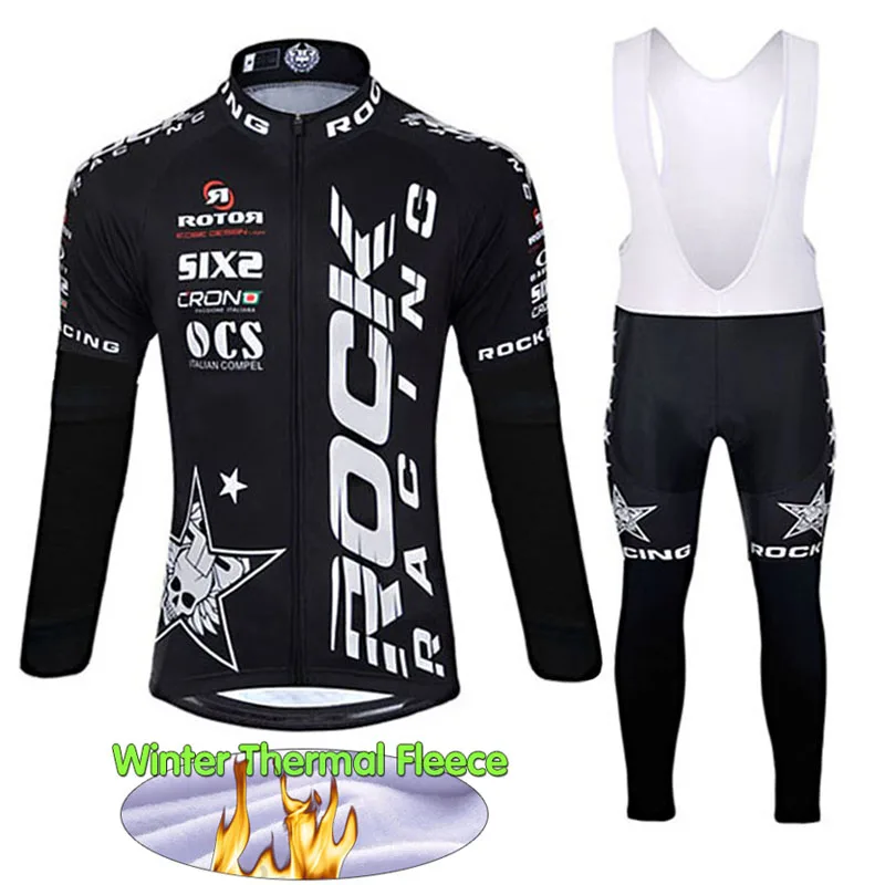 Men Winter Thermal Fleece Cycling Clothing Set Bike Clothing Bicycle Ropa Ciclismo Wear Cycling Kit Long Sleeve Cycling Sets