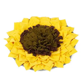 

LanLan Sunflowers Shape Pet Dog Slow Feeder Puzzle Toy Sniffing Mat for Training