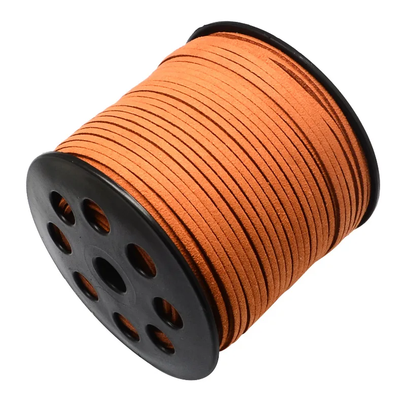 90 м/рулон 3,0x1,4 мм из искусственной замши шнур для ювелирных изделий DIY браслет Цепочки и ожерелья Ювелирная нить и шнур - Цвет: Chocolate