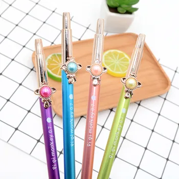 

2Pcs 0.7mm Cute Kawaii Metal Mechanical Pencil Lovely Gem Candy Color Automatic Pen for Kid School Supplies