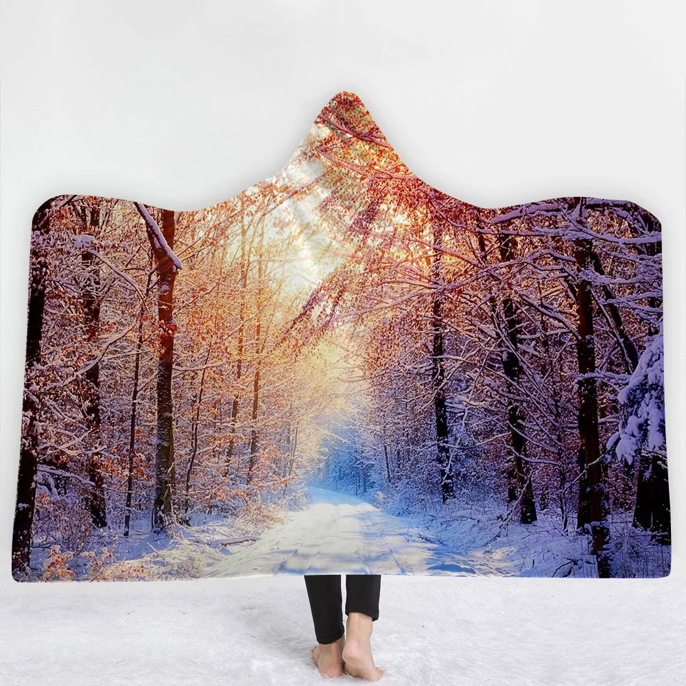 39 Styles Woods Forest River Lake Mountain 3D Printed Plush Hooded