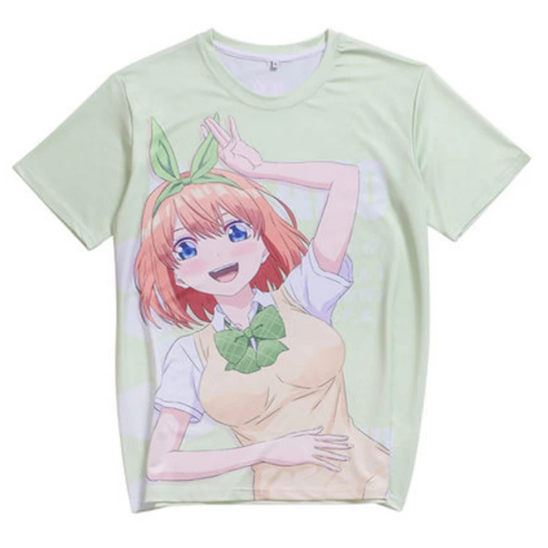 [Акция] Amine The Quintessential Quintuplets Gotoubun no Hanayome Косплей Футболка Nakano Miku косплей футболка унисекс S-3XL
