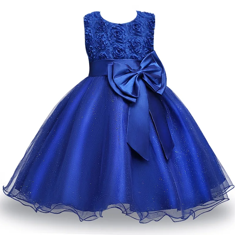 Детское платье принцессы для девочек от 3 до 12 лет; вечерние карнавальные костюмы на Пасху; детское свадебное платье «Ласточкин хвост»; элегантное платье русалки для маленьких девочек - Цвет: navy blue