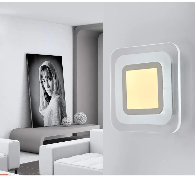 Акриловый светодиодный настенный светильник, светодиодный светильник, прикроватный светильник для спальни, декоративный светильник s