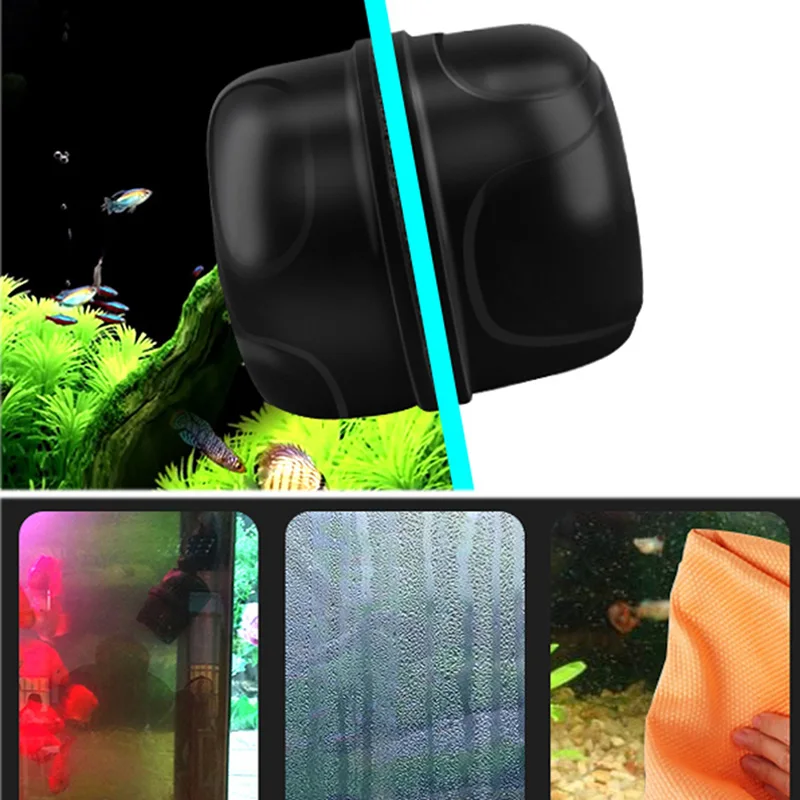 Мини Круглый Магнитный аквариум для аквариума стеклянный водорослей стеклянный Очиститель скруббер плавающая Чистая щетка