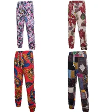 NIBESSER льняные мужские брюки с цветочным принтом, модные мужские брюки для бега, повседневные летние брюки, свободные рабочие брюки, спортивные штаны