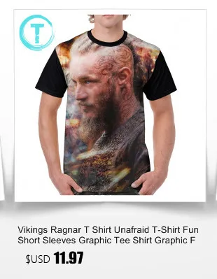 Рагнар из «викингов» футболка Рагнар лотброк-футболка King Awesome 100 полиэстер графическая футболка Графический для мужчин плюс размер летняя футболка