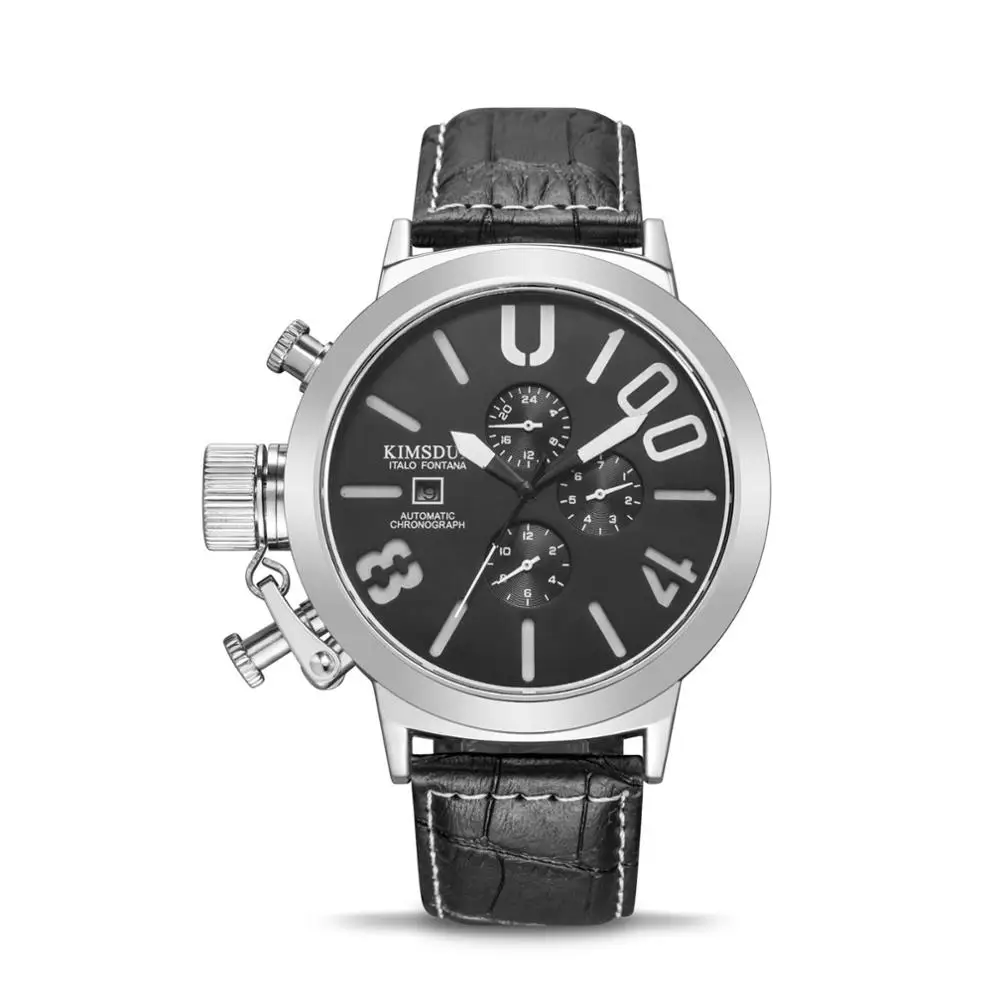 KIMSDUN брендовые большие часы мужские трендовые Роскошные повседневные автоматические механические часы с силиконовым ремешком подарок военный Relogio Masculino - Цвет: K-925-5