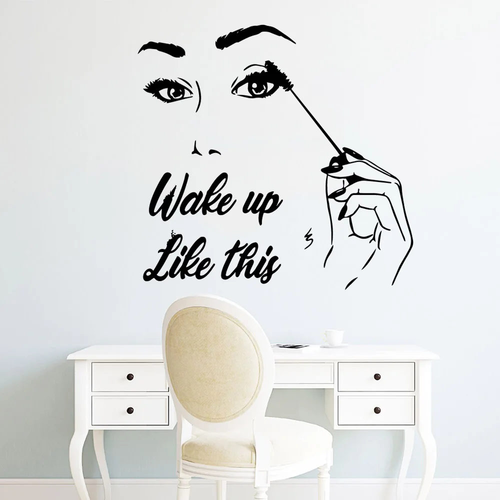 

Exquisite makeup eye Wall Stickers Home Furnishing Decorative Wall Sticker For Kids Rooms Decoration Decal Creative Stickers